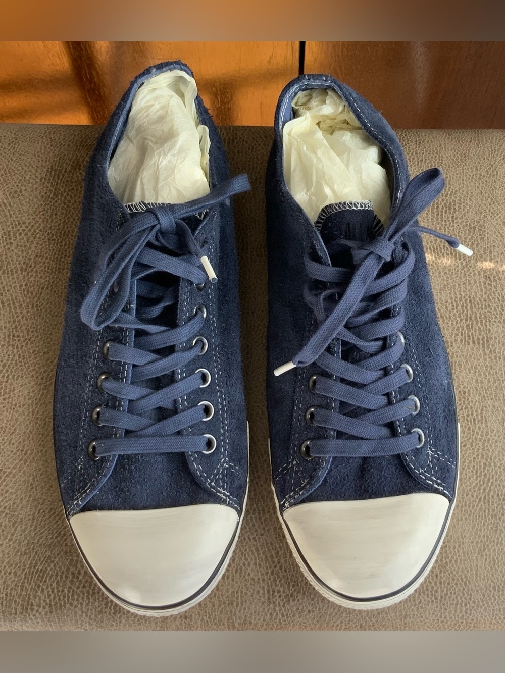 CONVERSE JOHN VARVATOS Navy Blue Suede Sneakers